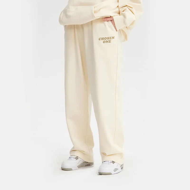CHOSEN1 CH Knitted Sweatpants Unisex Apricot-1