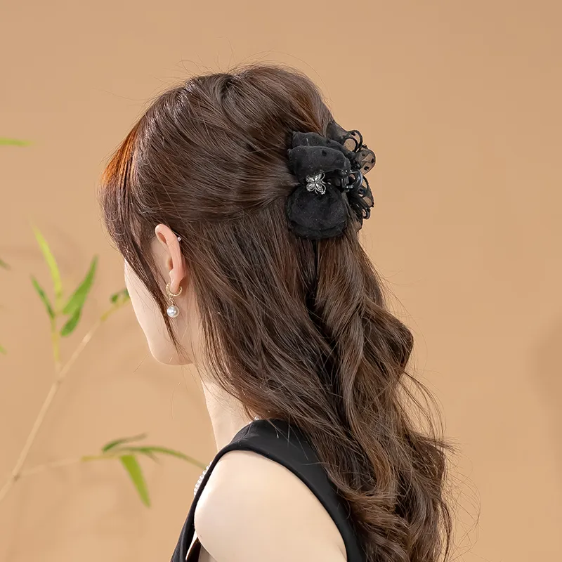 CHIMERA Fabric, Alloy Hair Clips Women's-5