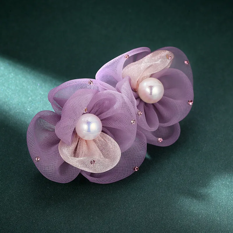CHIMERA Silk Chiffon Hair Clips Women's-3
