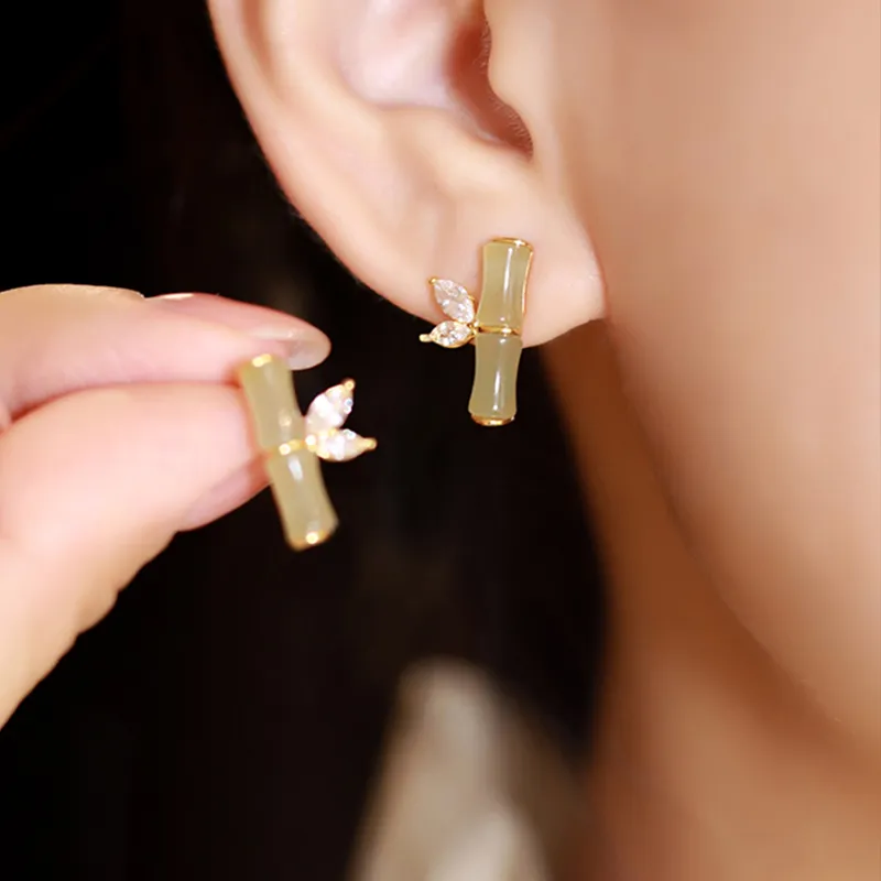 CHIMERA Hetian Jade Earrings Green Jade Women's-4