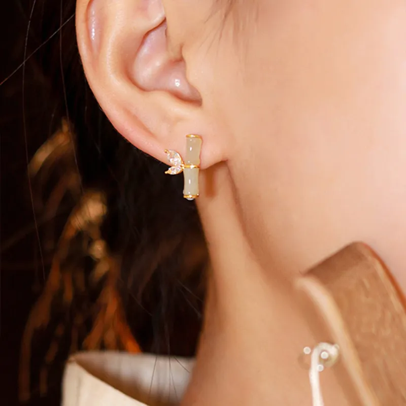 CHIMERA Hetian Jade Earrings Green Jade Women's-5