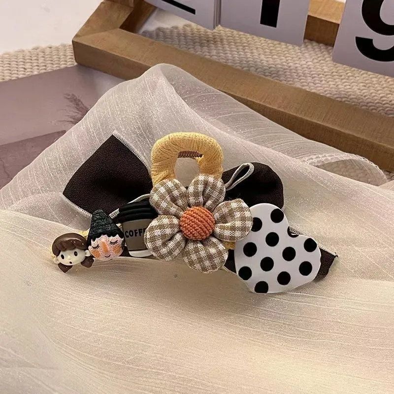 CHIMERA Fabric Hair Clip Claw Clip Hair Accessory Headpiece Women's-6