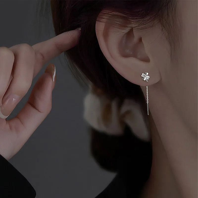CHIMERA S925 Silver Drop Earrings Women's-4