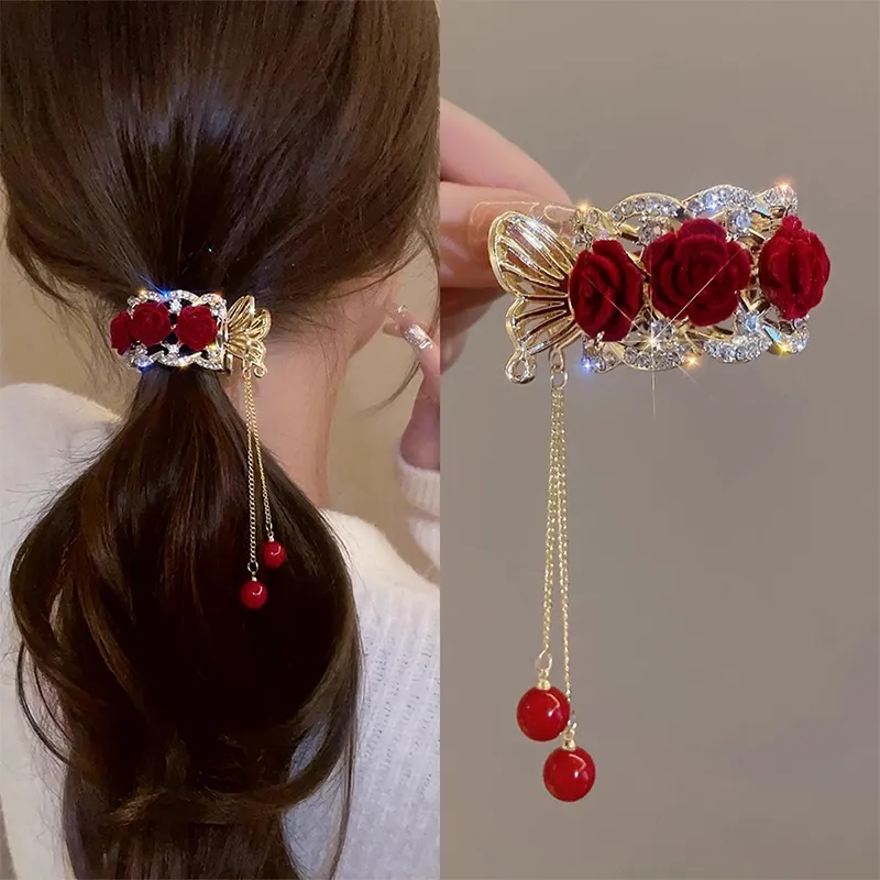 CHIMERA Alloy Horse Tail Clip Hair Accessory Headpiece Women's-5