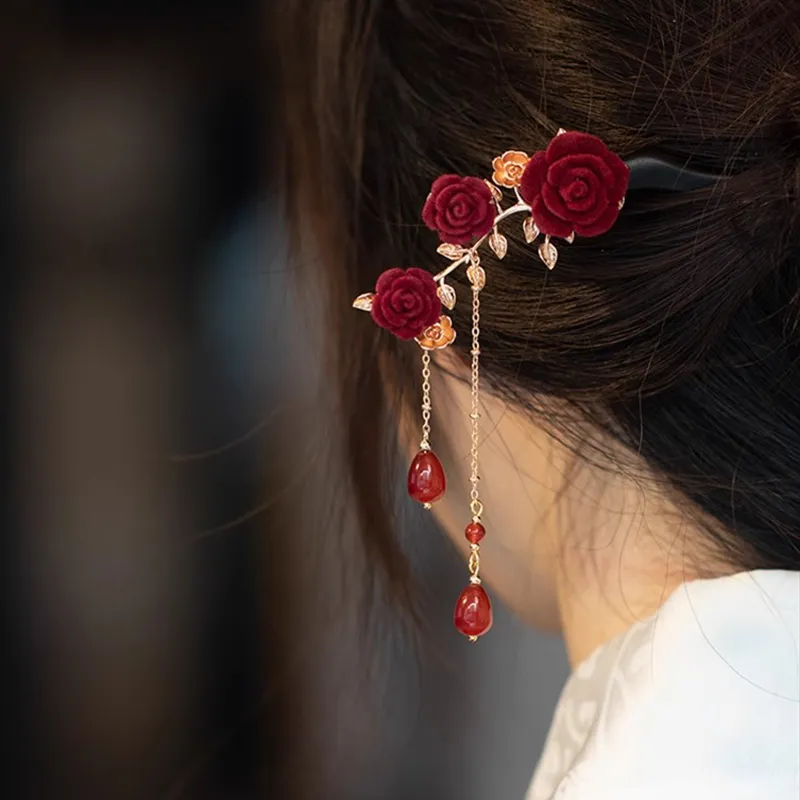 CHIMERA Wooden Hairpin Hair Accessory Headpiece Women's-5