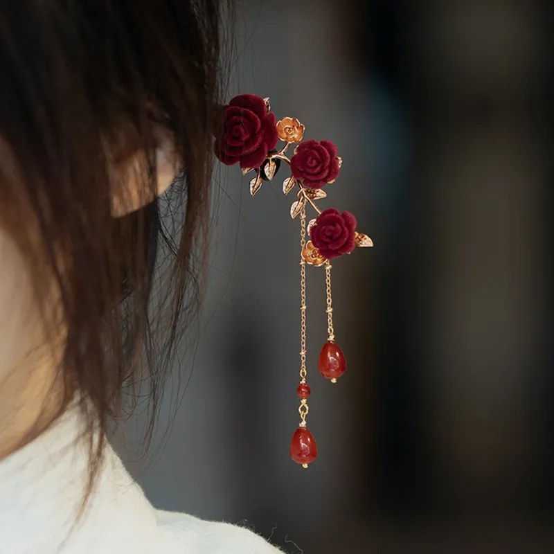 CHIMERA Wooden Hairpin Hair Accessory Headpiece Women's-6
