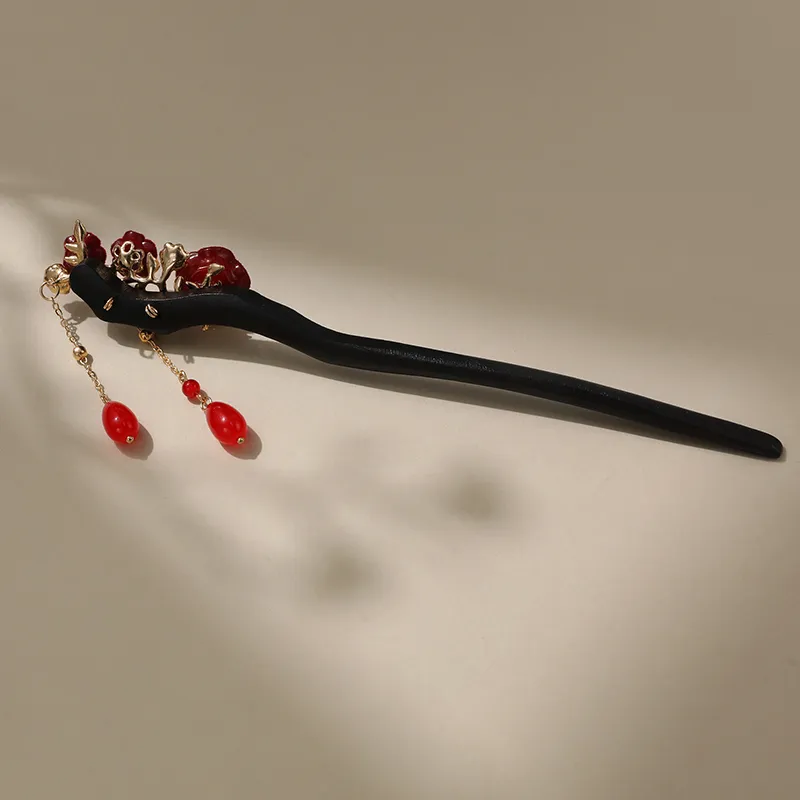 CHIMERA Wooden Hairpin Hair Accessory Headpiece Women's-4