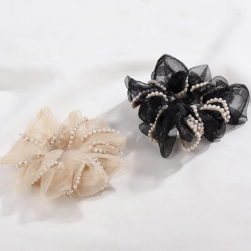 CHIMERA Gauze Beads Hair Tie Women's-4