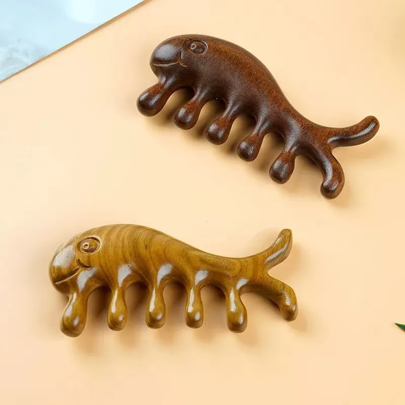 CHIMERA Wooden Household Hair Comb Unisex-2
