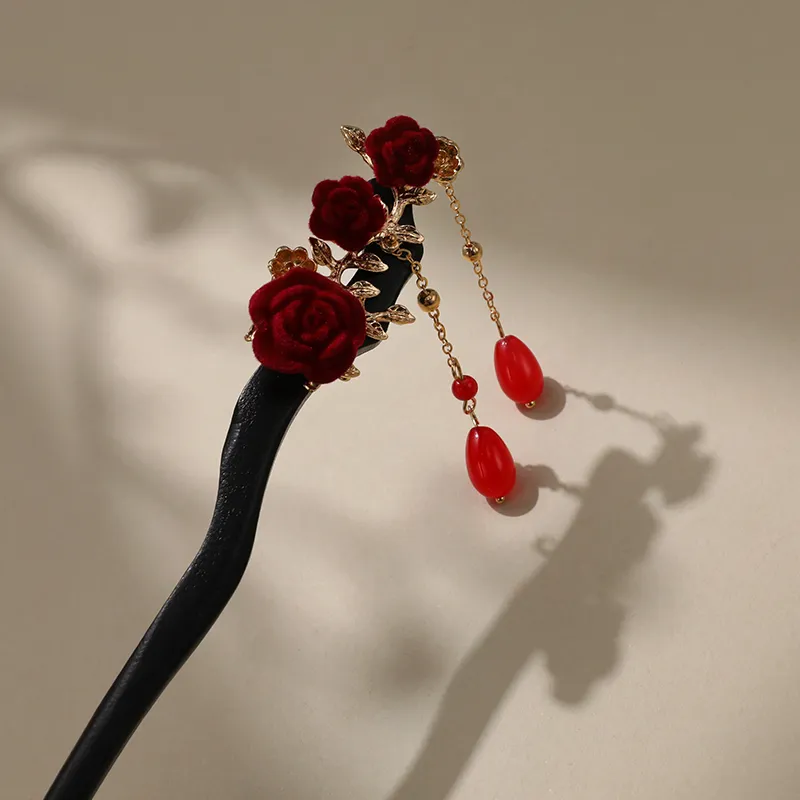 CHIMERA Wooden Hairpin Hair Accessory Headpiece Women's-2