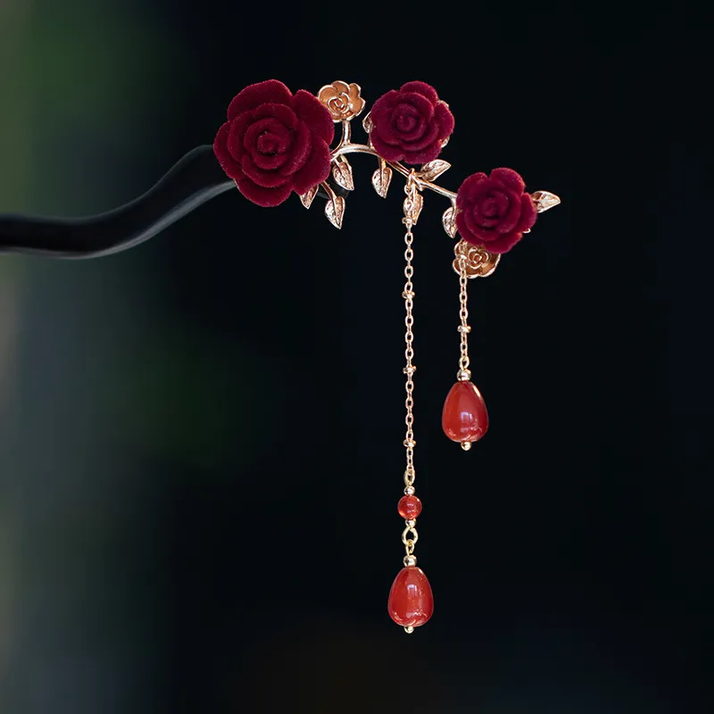 CHIMERA Wooden Hairpin Hair Accessory Headpiece Women's-7