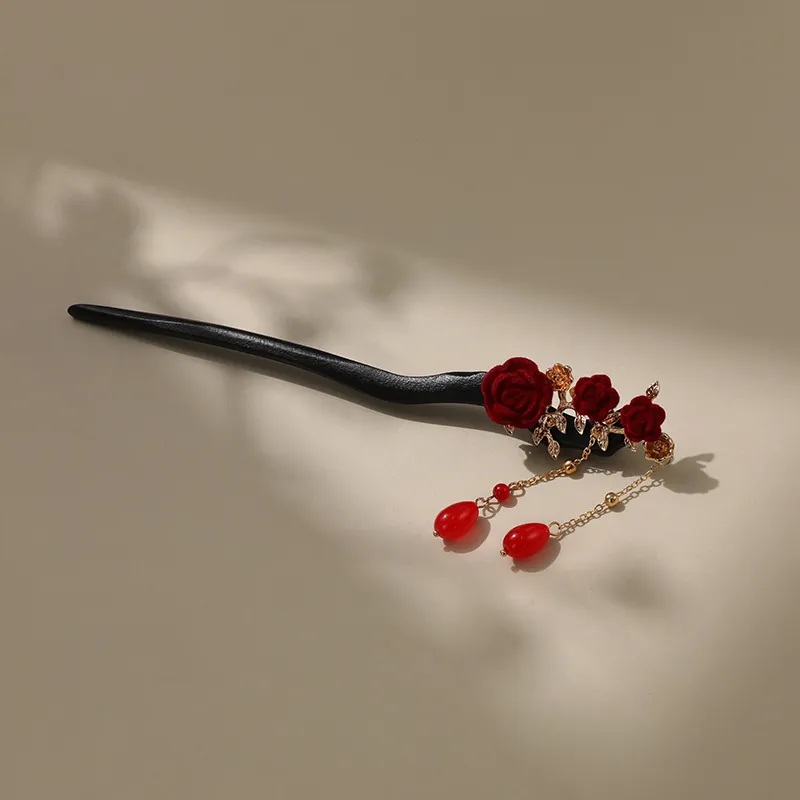 CHIMERA Wooden Hairpin Hair Accessory Headpiece Women's-3