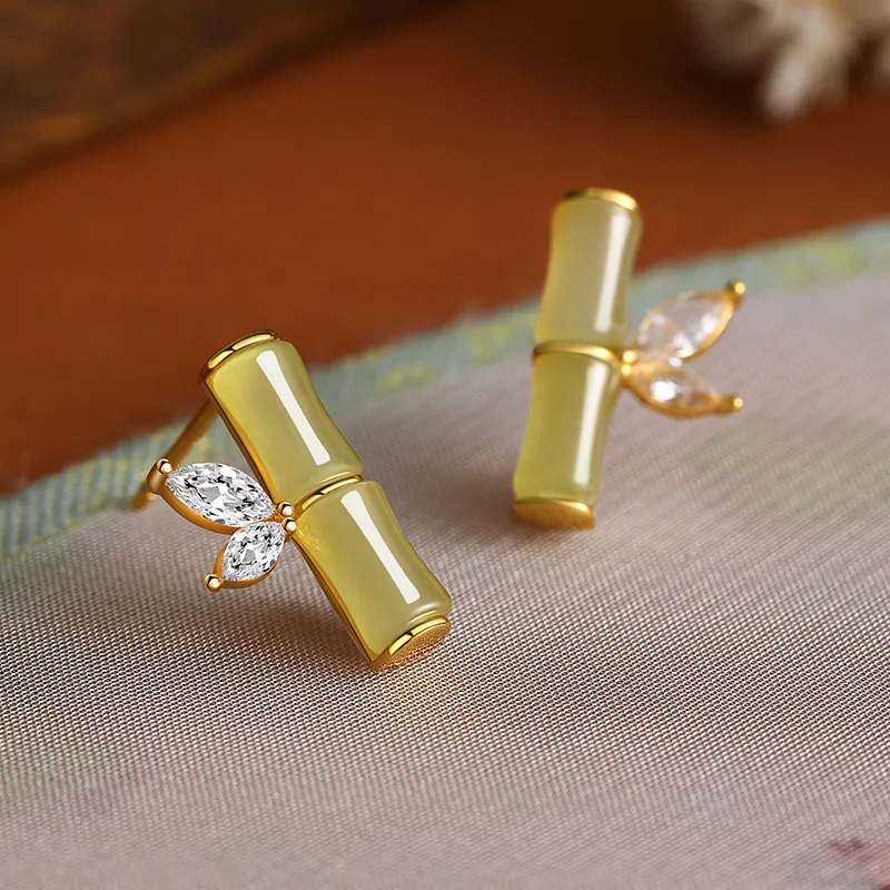 CHIMERA Hetian Jade Earrings Green Jade Women's-2