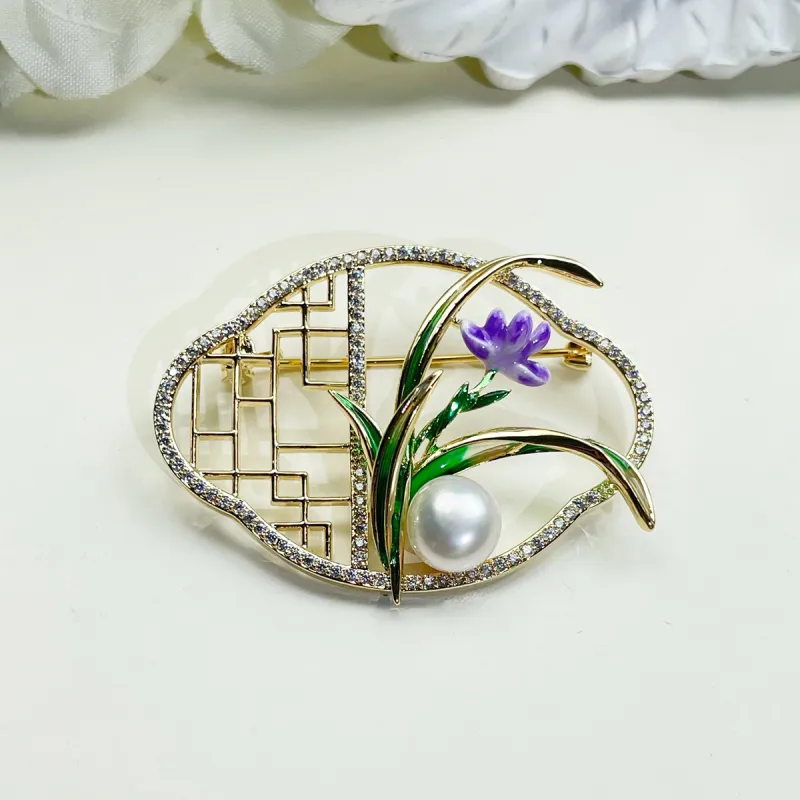 CHIMERA Copper Gold And Purple Brooch Accessories Women's-5