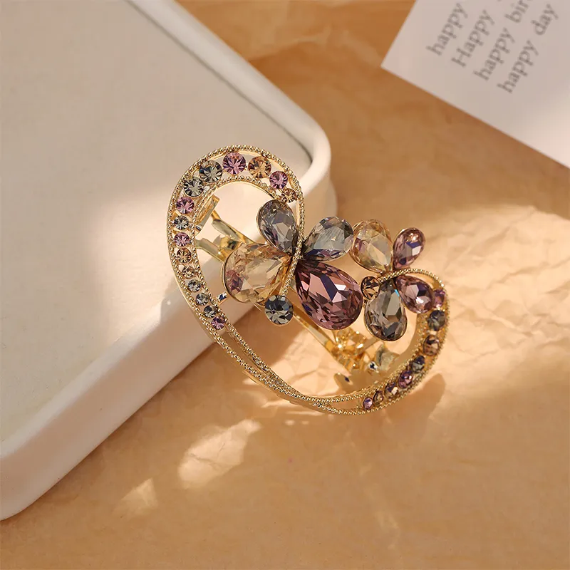 CHIMERA Artificial Crystal Hair Clips Women's-3