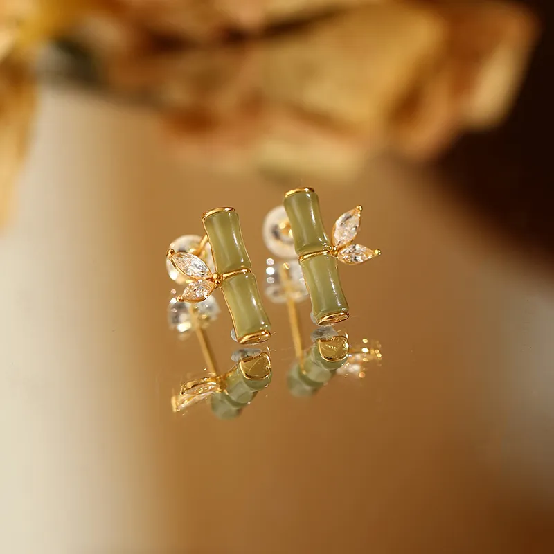 CHIMERA Hetian Jade Earrings Green Jade Women's-3