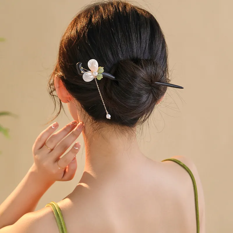CHIMERA Ebony Wood Hairpin Headpiece Women's-2