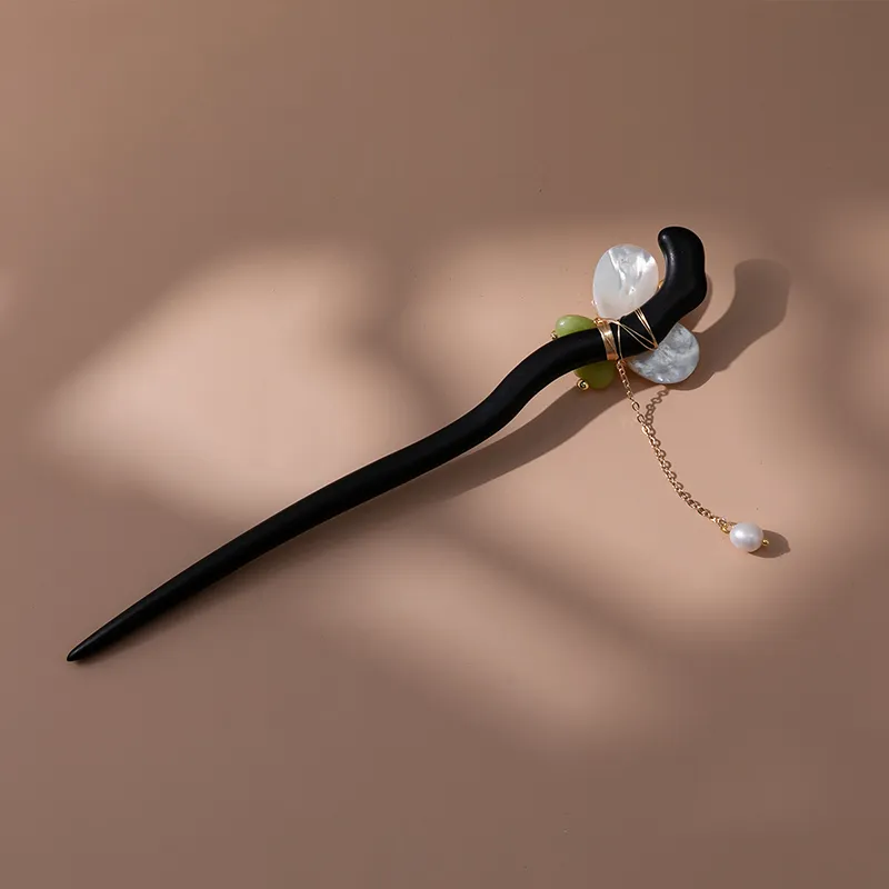CHIMERA Ebony Wood Hairpin Headpiece Women's-4