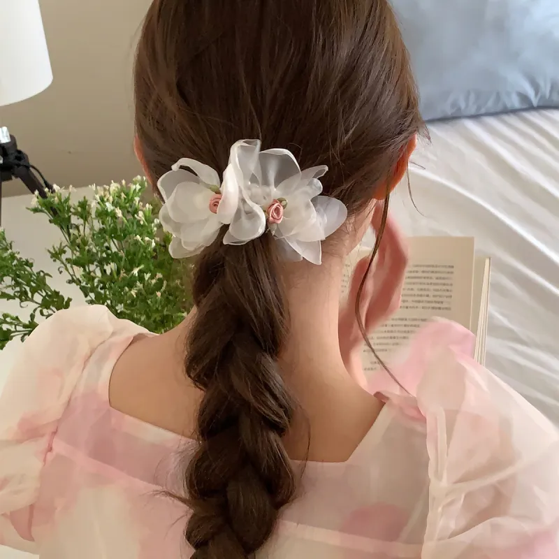 CHIMERA Fabric Rubber Band Hair Tie Women's-7