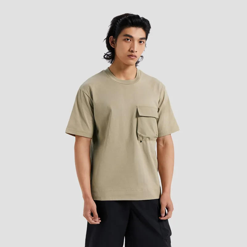 Jack Wolfskin Energetic Cool Series T Shirt Men's Sandy Dust Brown-2