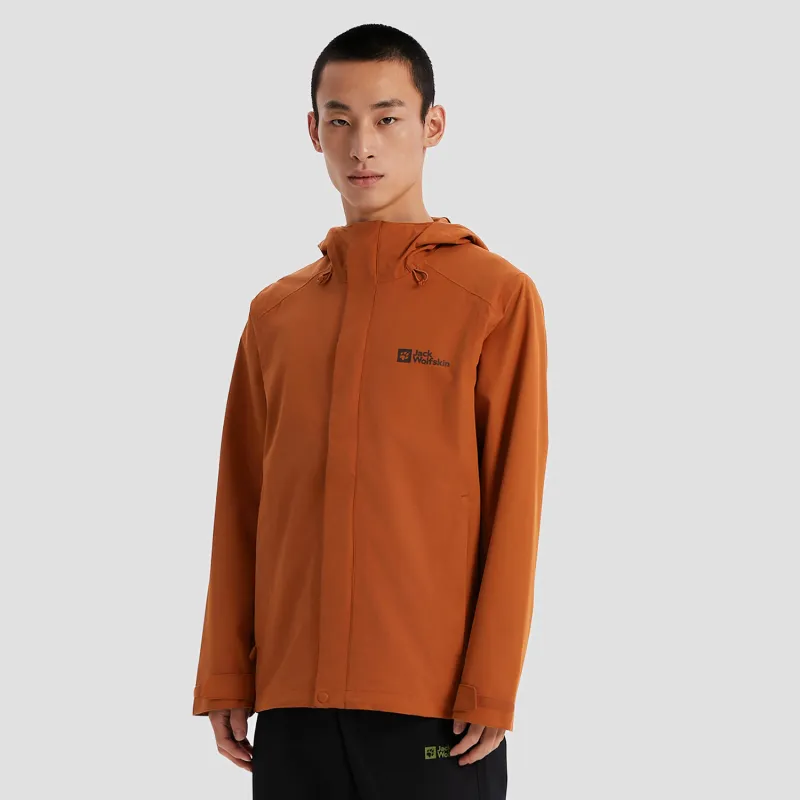 Jack Wolfskin Outdoor Hiking Waterproof And Windproof Windbreaker Jacket Men's-31