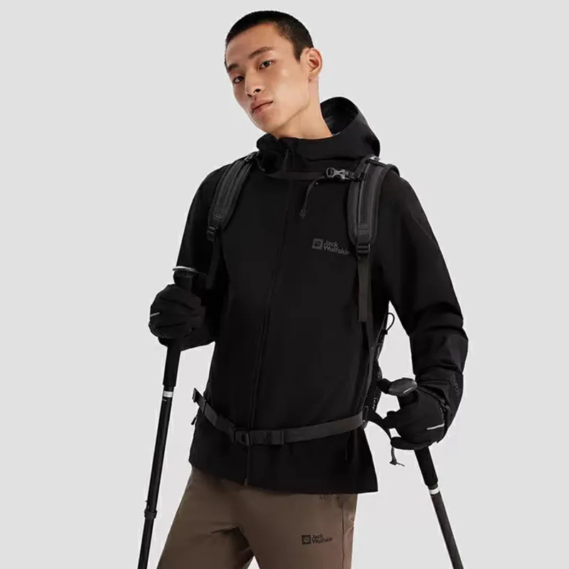 Jack Wolfskin Outdoor Hiking Waterproof, Windproof, Breathable, And Abrasion Resistant Windbreaker Jacket Men's-7