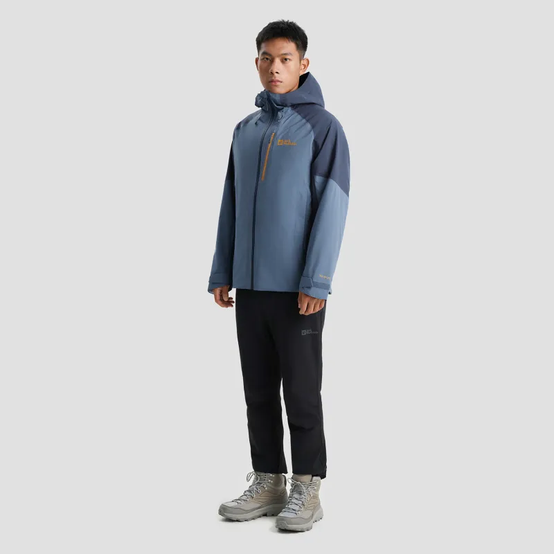 Jack Wolfskin Mountain Versatile Outdoor Hiking Waterproof And Windproof Windbreaker Jacket Men's-12
