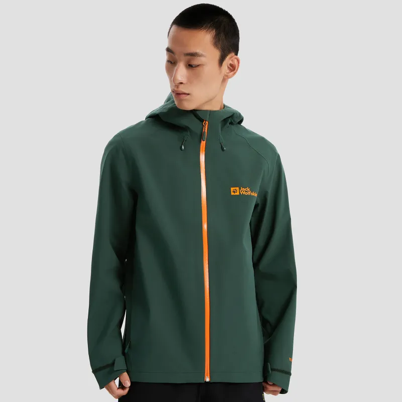 Jack Wolfskin Outdoor Hiking Waterproof, Windproof, Breathable, And Abrasion Resistant Windbreaker Jacket Men's-3