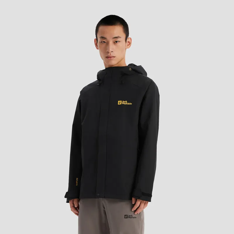 Jack Wolfskin Outdoor Hiking Waterproof And Windproof Windbreaker Jacket Men's-3