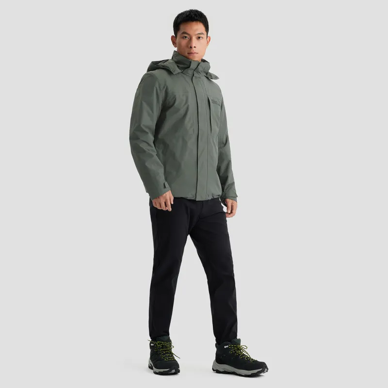 Jack Wolfskin Water Resistant Windproof Breathable Water Repellent 3 in 1 Windbreaker Jacket Unisex-5
