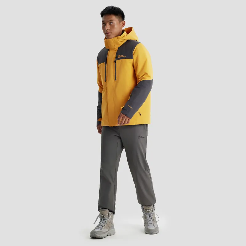 Jack Wolfskin City Outdoor Collection Jackets Coats Men's Floral Yellow-5