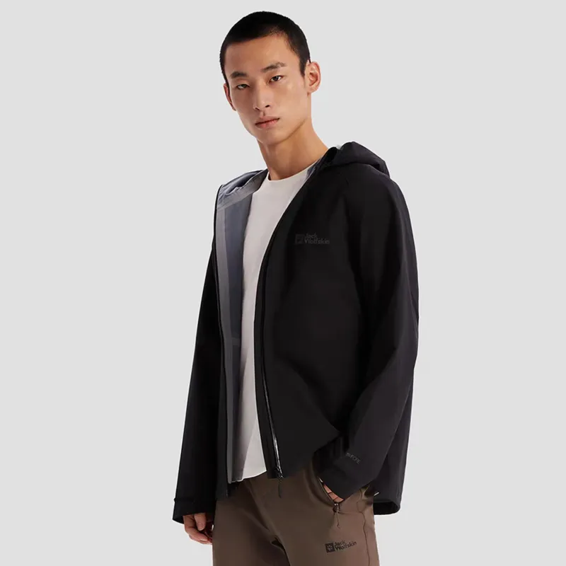 Jack Wolfskin Outdoor Hiking Waterproof, Windproof, Breathable, And Abrasion Resistant Windbreaker Jacket Men's-9