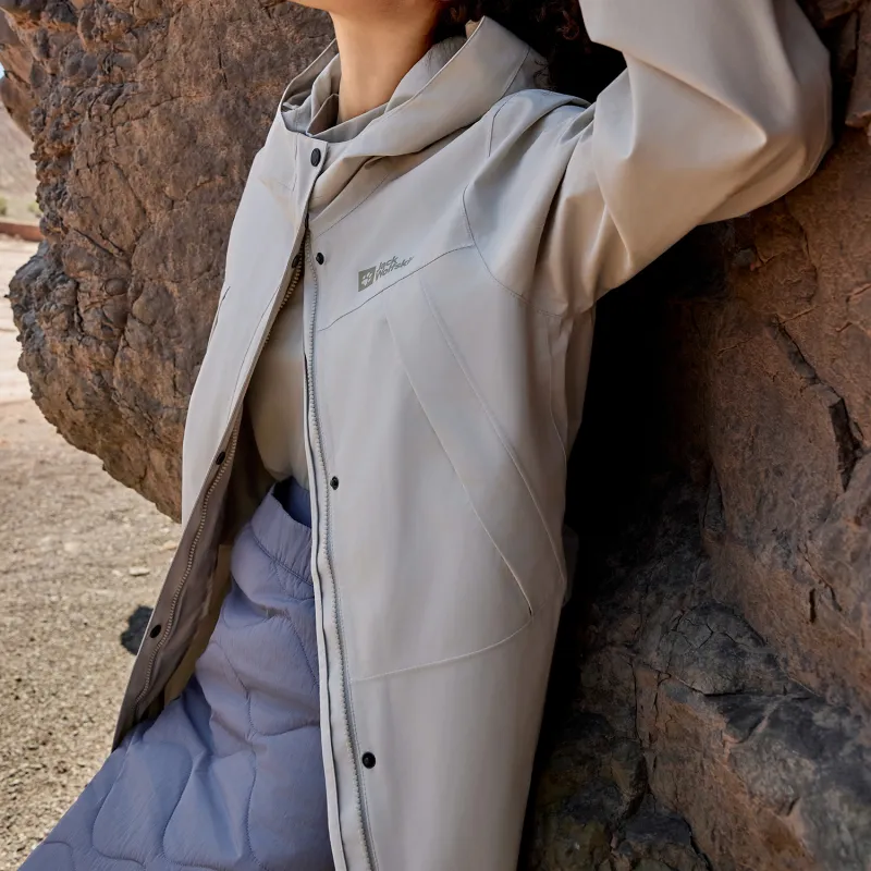Jack Wolfskin Waterproof And Windproof Windbreaker Jacket Women's-3