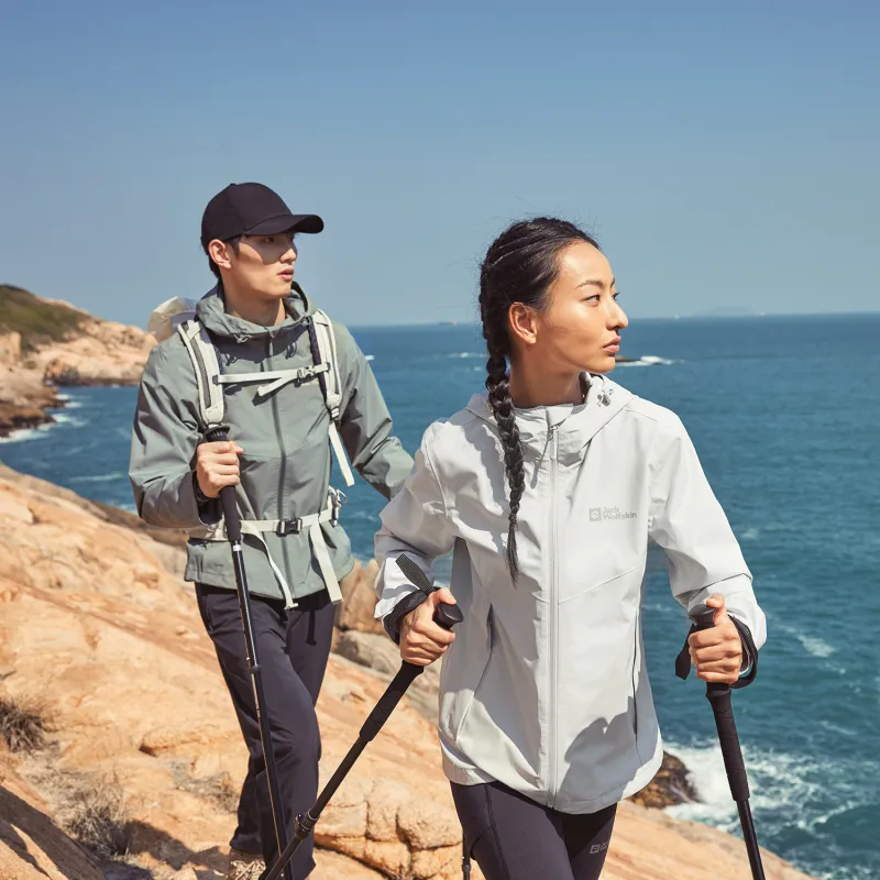 Jack Wolfskin Hiking Outdoor Hiking Urban Living/Travel/Commuting Waterproof And Windproof Windbreaker Jacket Unisex-5