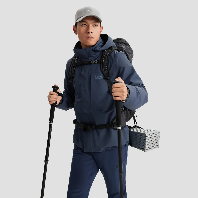 Jack Wolfskin Water Resistant Windproof Breathable Water Repellent 3 in 1 Windbreaker Jacket Unisex-21