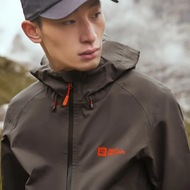 Jack Wolfskin Outdoor Hiking Waterproof, Windproof, Breathable, And Abrasion Resistant Windbreaker Jacket Men's-14