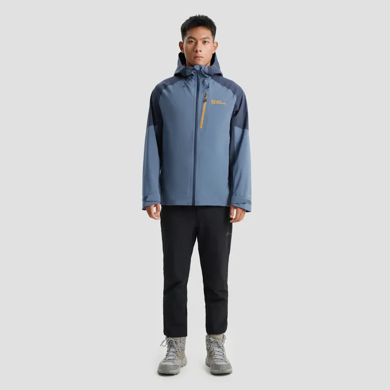 Jack Wolfskin Mountain Versatile Outdoor Hiking Waterproof And Windproof Windbreaker Jacket Men's-11