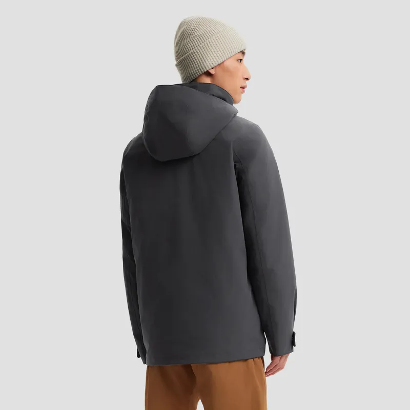 Jack Wolfskin Water Resistant Windproof Warm Water Repellent Windbreaker Jacket Men's Dark Gray-7
