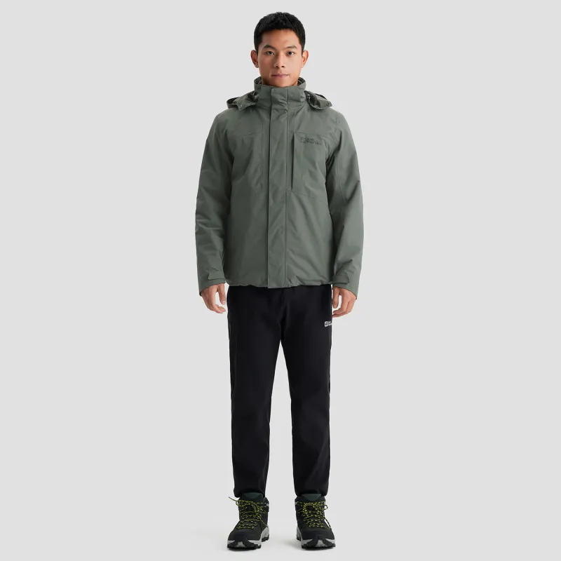 Jack Wolfskin Water Resistant Windproof Breathable Water Repellent 3 in 1 Windbreaker Jacket Unisex-4