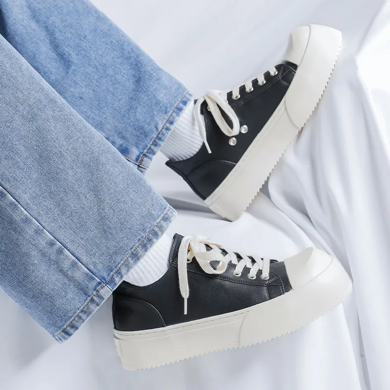 V05 Low Top Skateboard Shoes Unisex Black-3
