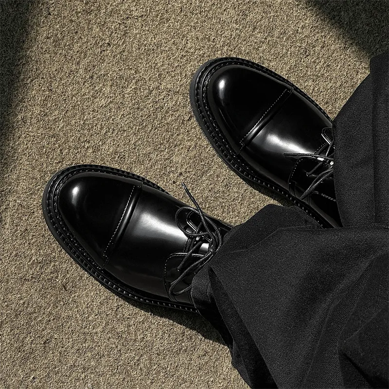 V05 Dress Shoes Men Low Top Black-4