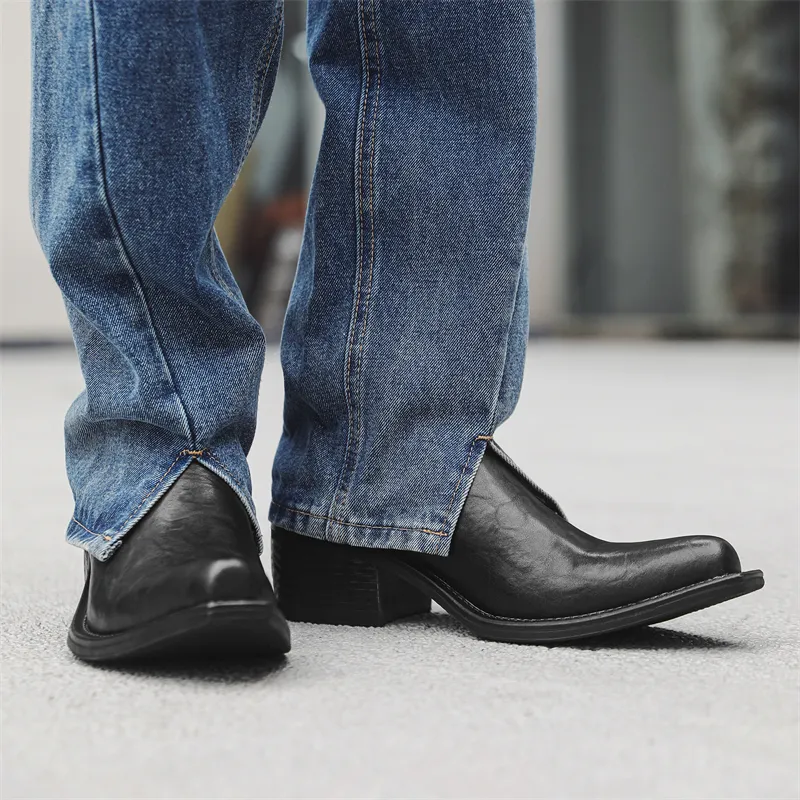V05 Short Chelsea Boots Unisex Black-6