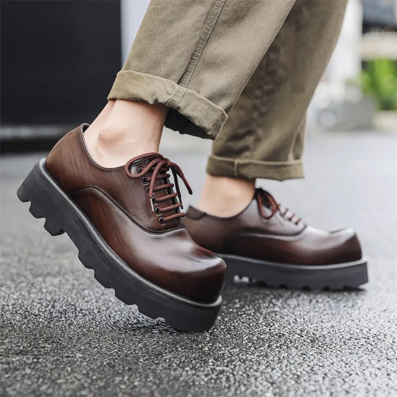 V05 Men's Casual Shoes Men Low Top Black/Brown-11