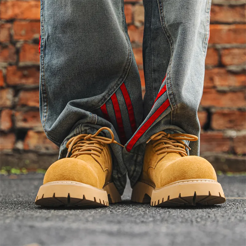 V05 Men's Casual Shoes Men Low Top Yellow-5