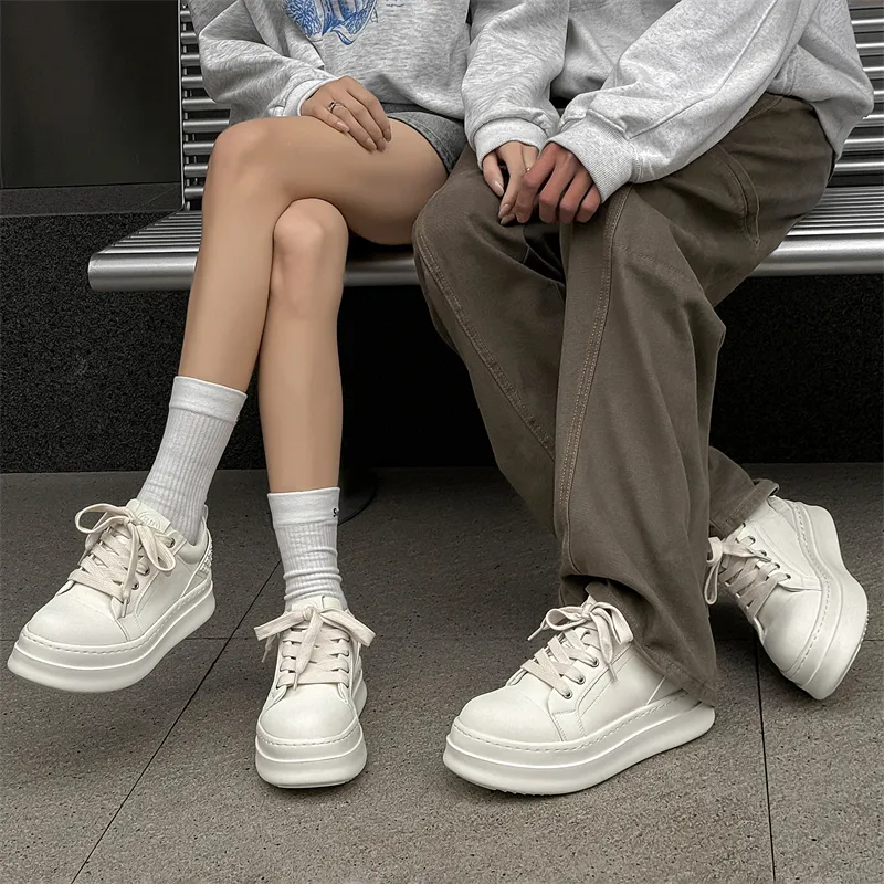 Active Trainee Exclusive Low Top Trendy Board Shoes Unisex Pure White Color-27