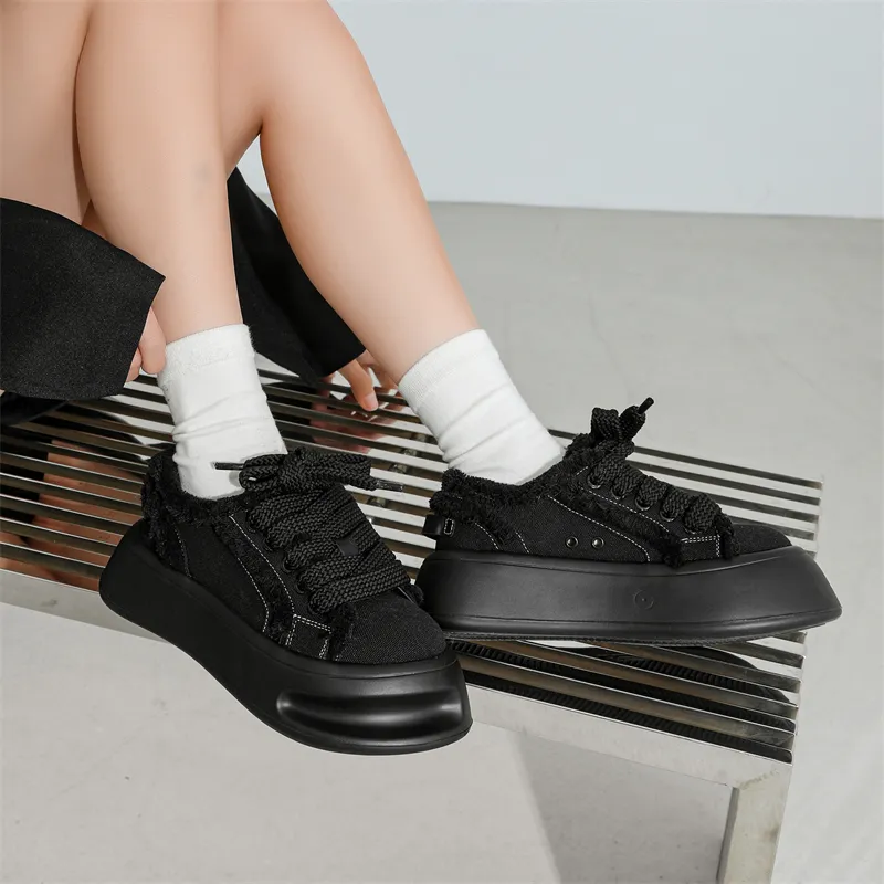 V05 Anti Slip Wear Resistant Low Top Skateboard Shoes Unisex Black-4