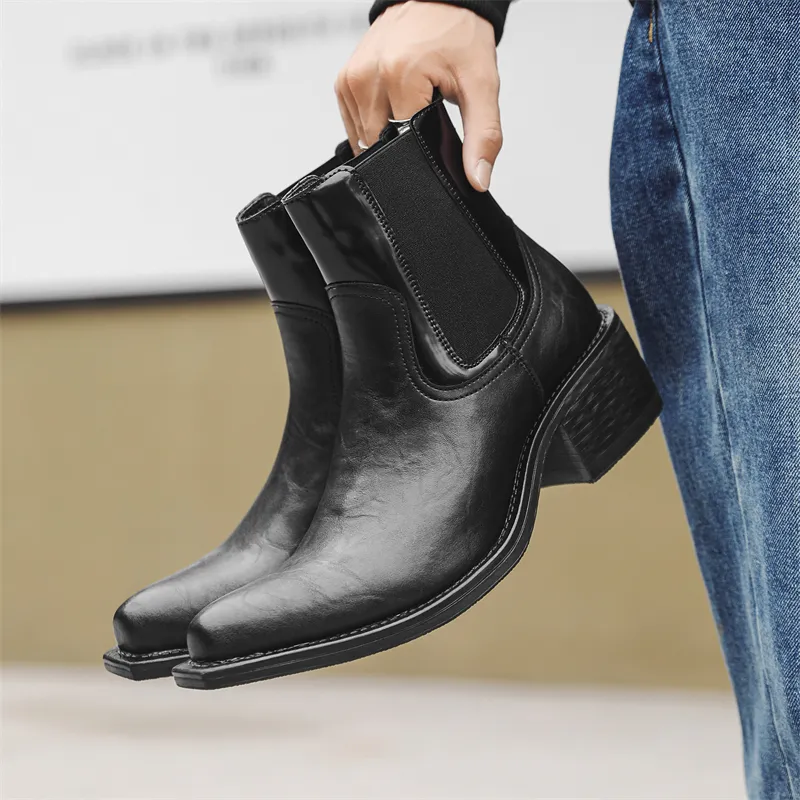 V05 Short Chelsea Boots Unisex Black-2