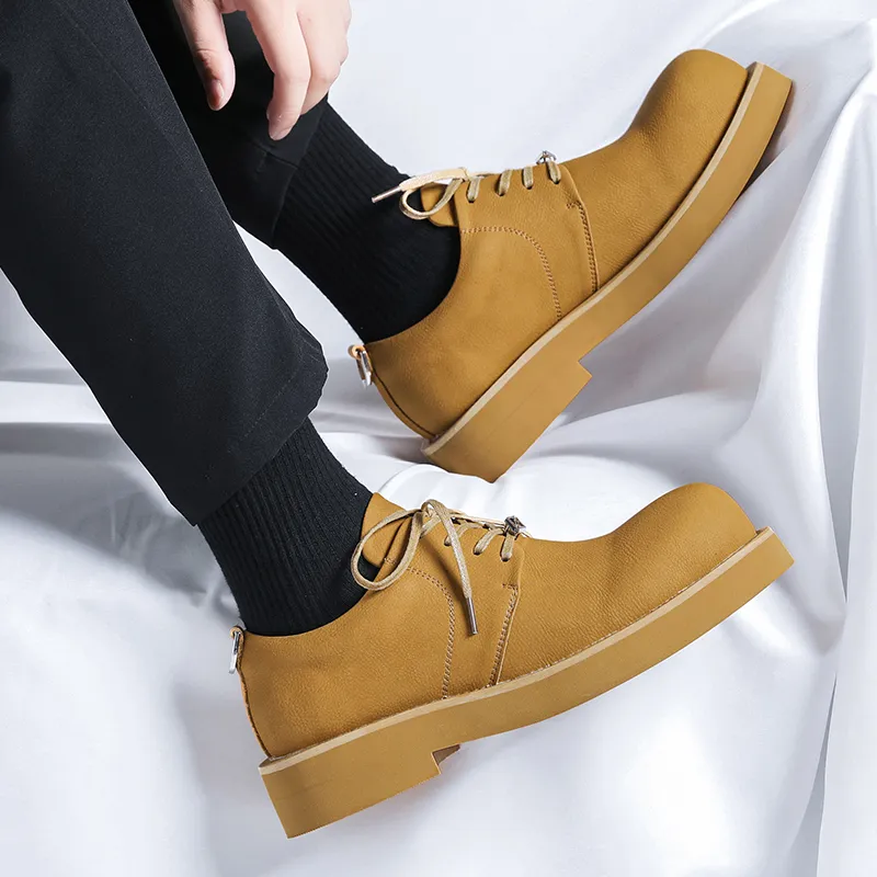 V05 Men's Casual Shoes Men Low Top Brown-2