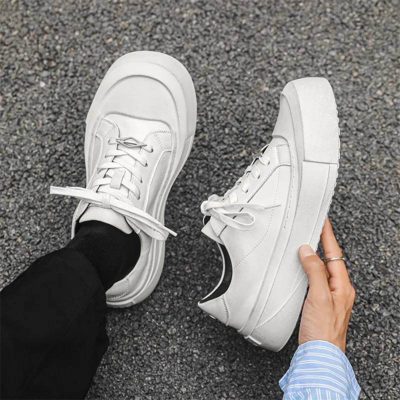 V05 Skateboard Shoes Unisex Low Top White-3