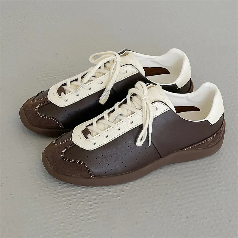 V05 Low Top Casual Shoes Unisex Brown-5